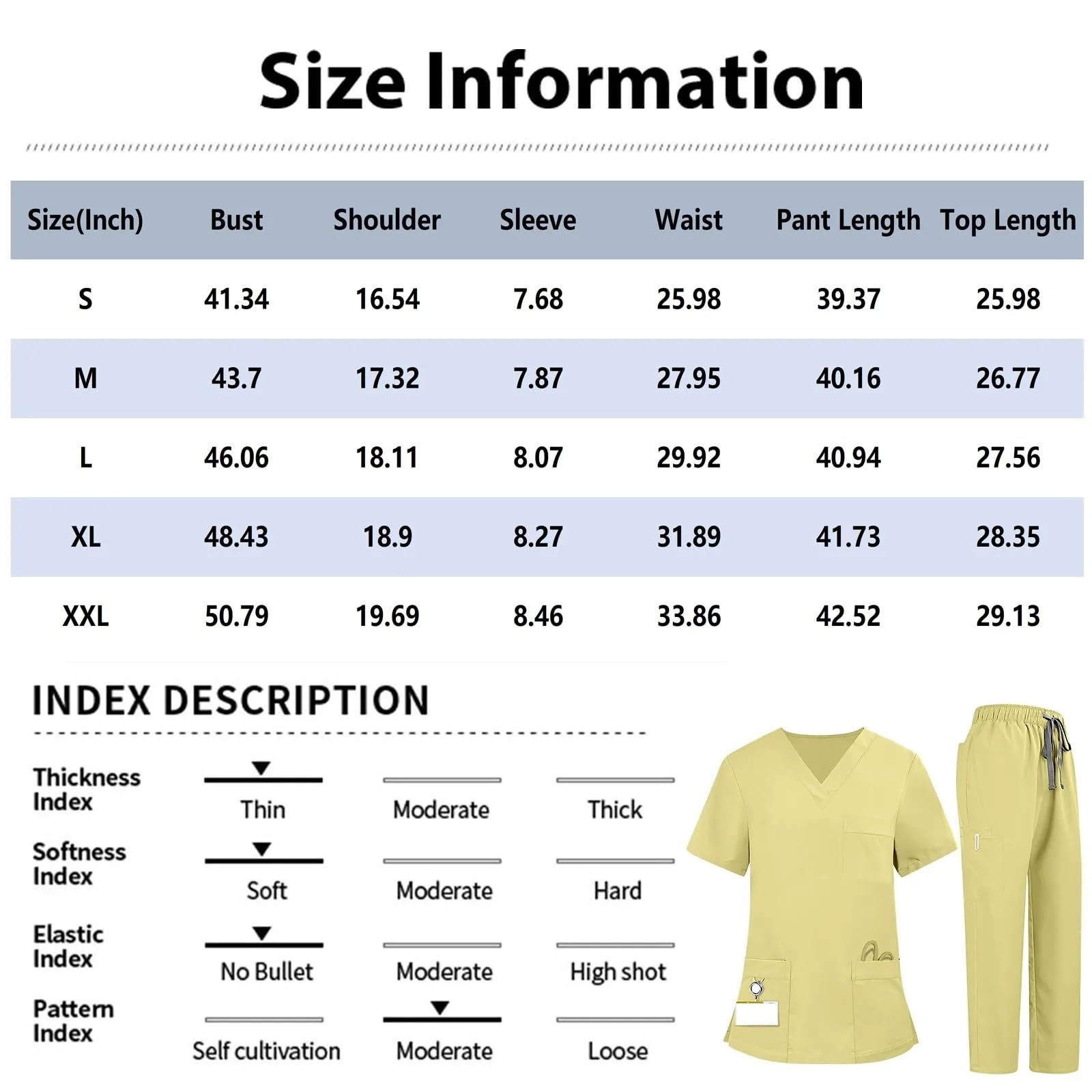 Kasacks Damen Pflege Plus Size Damen Krankenschwesteruniform, schnell trocknender Stoff, einfarbig, V-Ausschnitt, Tasche, kurzärmelige Hose, Anzug, Krankenpflege