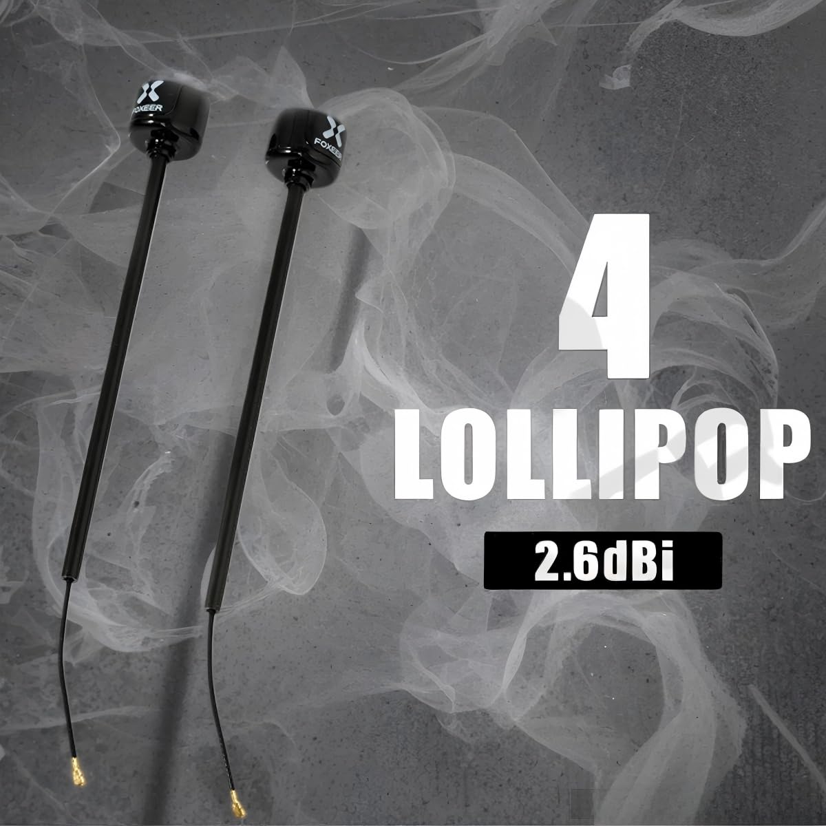 FOXEER FPV UFL Antena Lollipop 4 RHCP IPEX 5.8G 2.6dBi 165mm Antena de largo alcance para FPV Quadcopter Racing Drone TX/RX