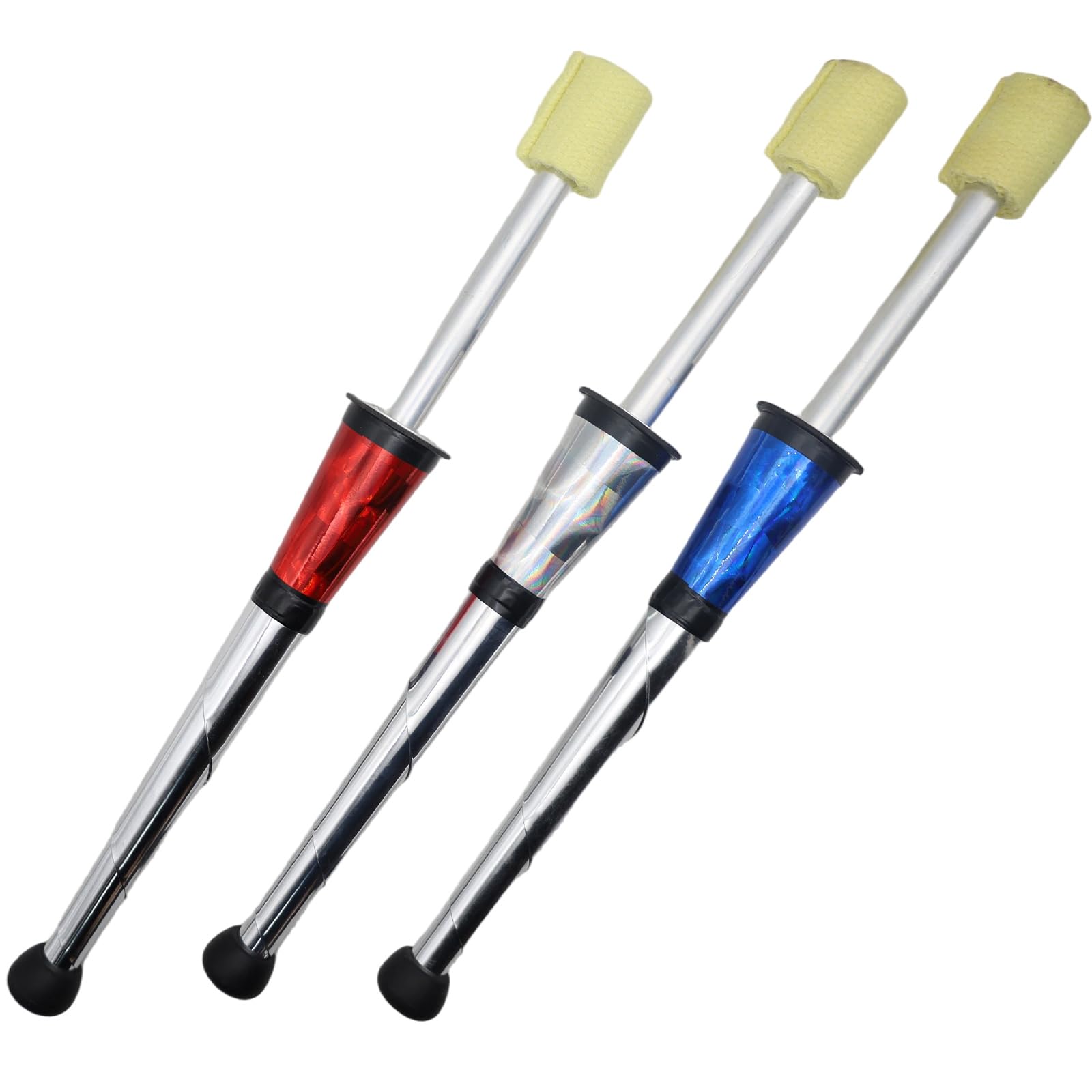 Fire Torch Juggling Club - Set di 3 pezzi, colore: Blu rosso argento