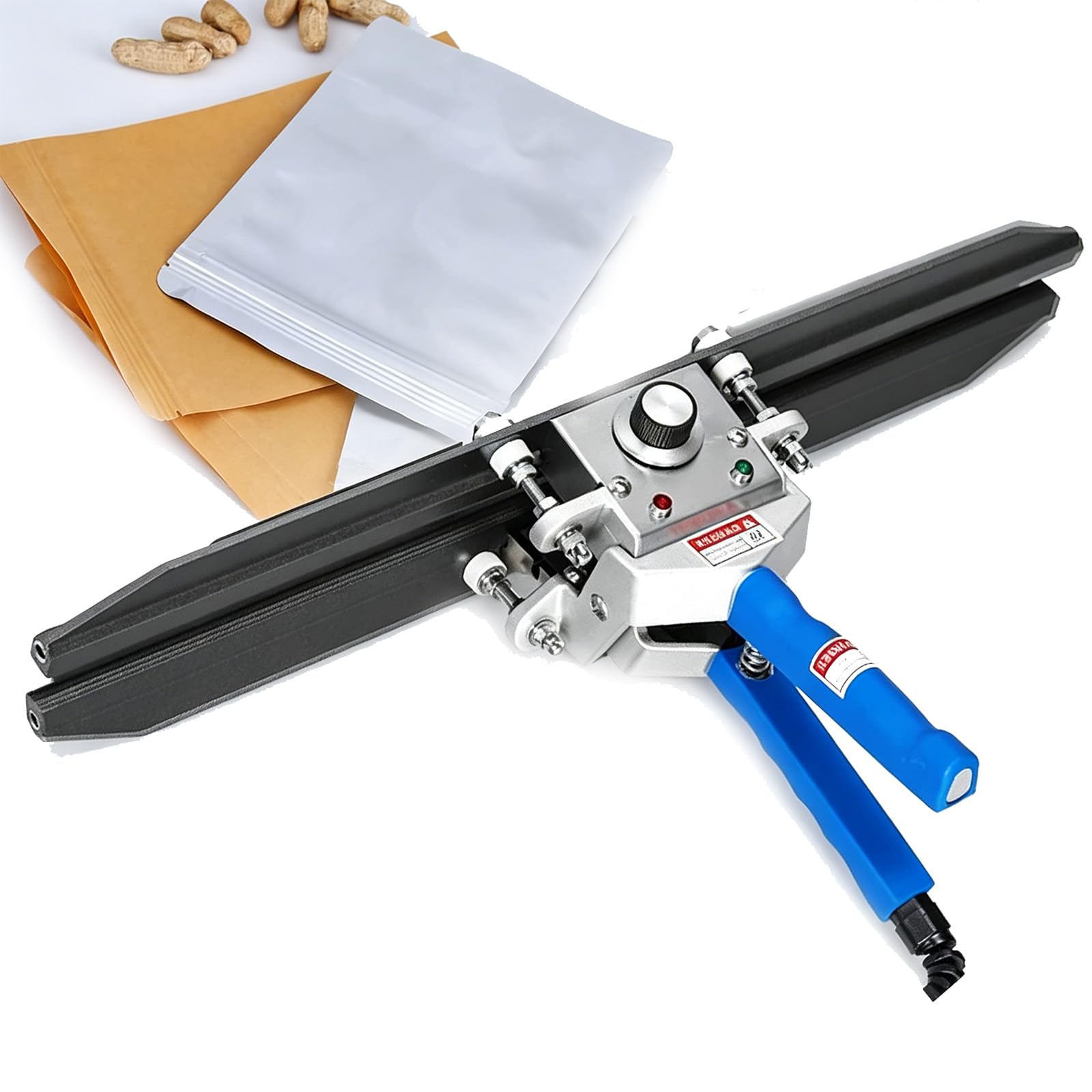 VILA SMO 550w Heat Crimper Sealer, Portable Hand Held Crimp Sealer, Adjustable Temperature 0-300 Degrees, Sealing Length 400mm,for Foil Bag, Cellophane Bag, Kraft Paper Bag, Bopp Bag