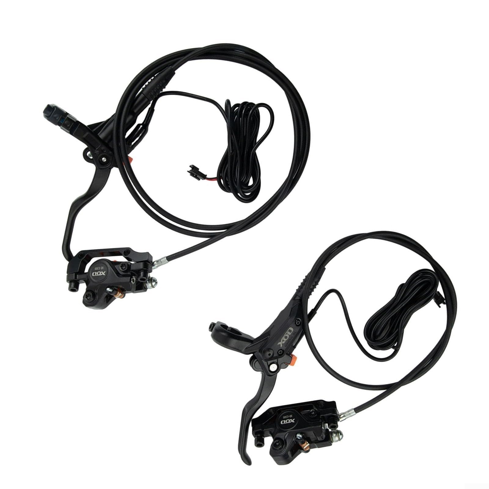 XOD Jeu de freins à disque hydrauliques pour vélo électrique, système de frein avant et arrière avec contrôle de puissance électrique, pour pièces de vélo de montagne de 140 mm, 160 mm, 180 mm