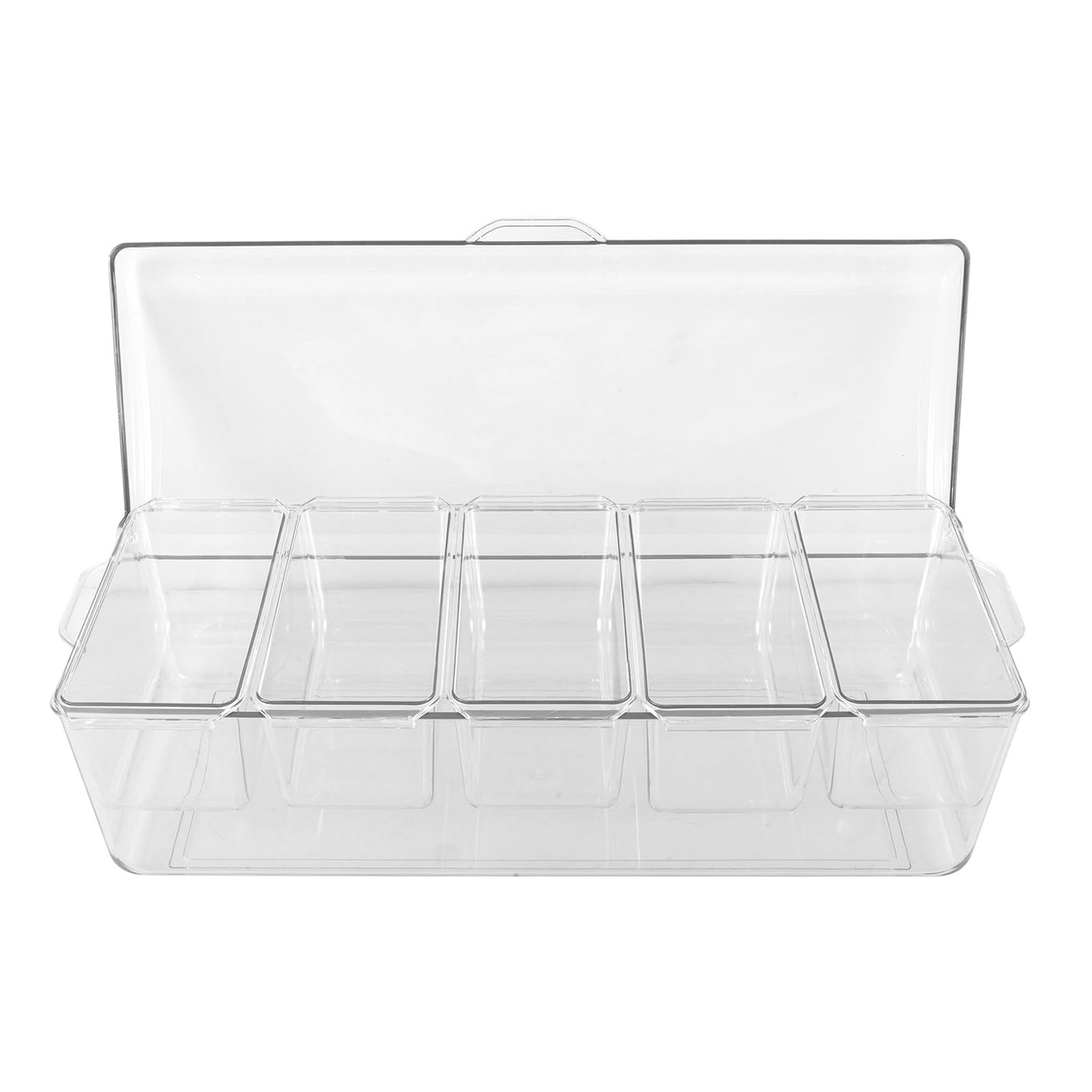 CALLARON Contenitore per Insalata con 5 Scomparti in Plastica, Capacità Grande, Mantiene Fresche le Verdure, per Picnic e Barbecue All'aperto