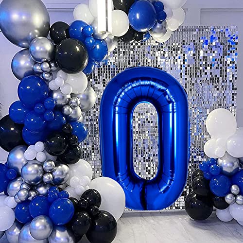 40 Inch Giant Navy Blue Number 0 Balloon, Helium Mylar Foil Number Balloons For Birthday Party, Birthday Decorations For Kids, Anniversary Party Decorations Supplies (Navy Blue Number 0) #TOP3