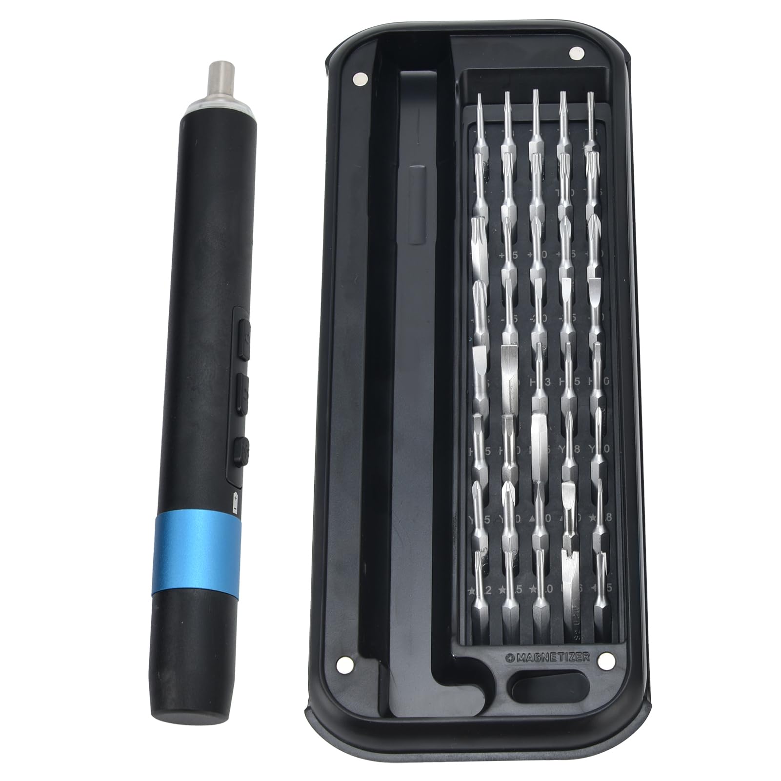 Cacciavite Elettrico S2 Set di Punte per Viti in Acciaio Strumento di Fissaggio per Riparazioni Elettroniche Telefoni Cellulari Gioielli e Computer Portatili 40 Punte Incluse