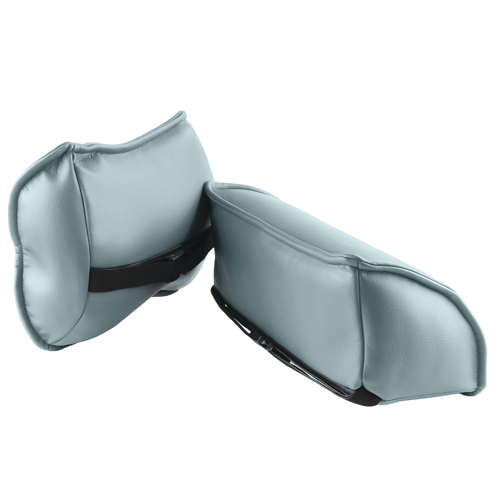 Microfibre Cuir siège Coussin Cervical Taille Cou Oreiller Mousse mémoire pour Chaise Dentaire (Gris Bleu)