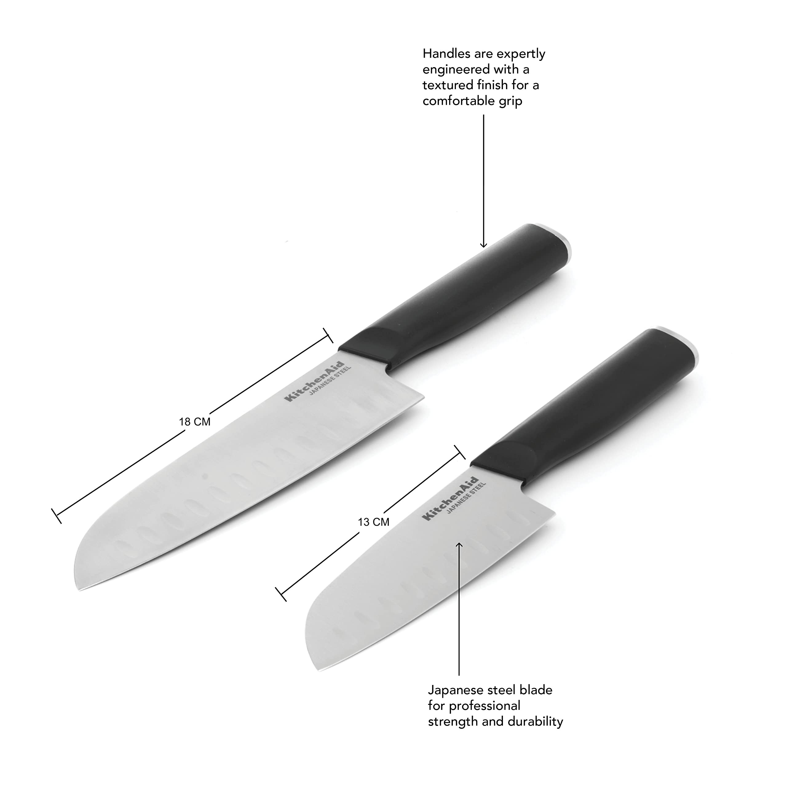 MITSUMOTO SAKARI Coltelli da Cucina 17 cm, Coltello Santoku in Acciaio