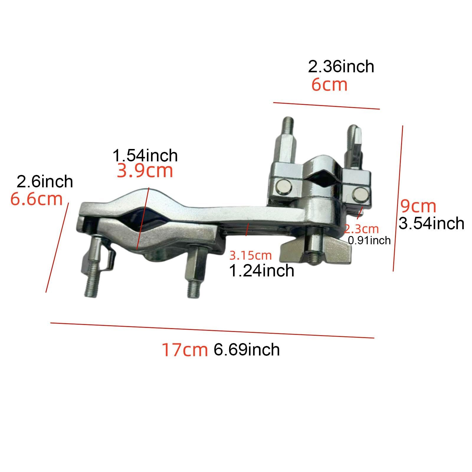 Colaxi Cymbalattachment Clamp Drum Mounting Bracket Hardware Metal Knob Adjustable Cowbell Mount Bracket Percussion Instrument Parts
