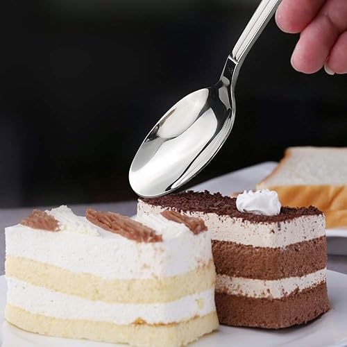 Miniatura 5 de Lesbin Cuchara de postre de acero inoxidable, juego de 12