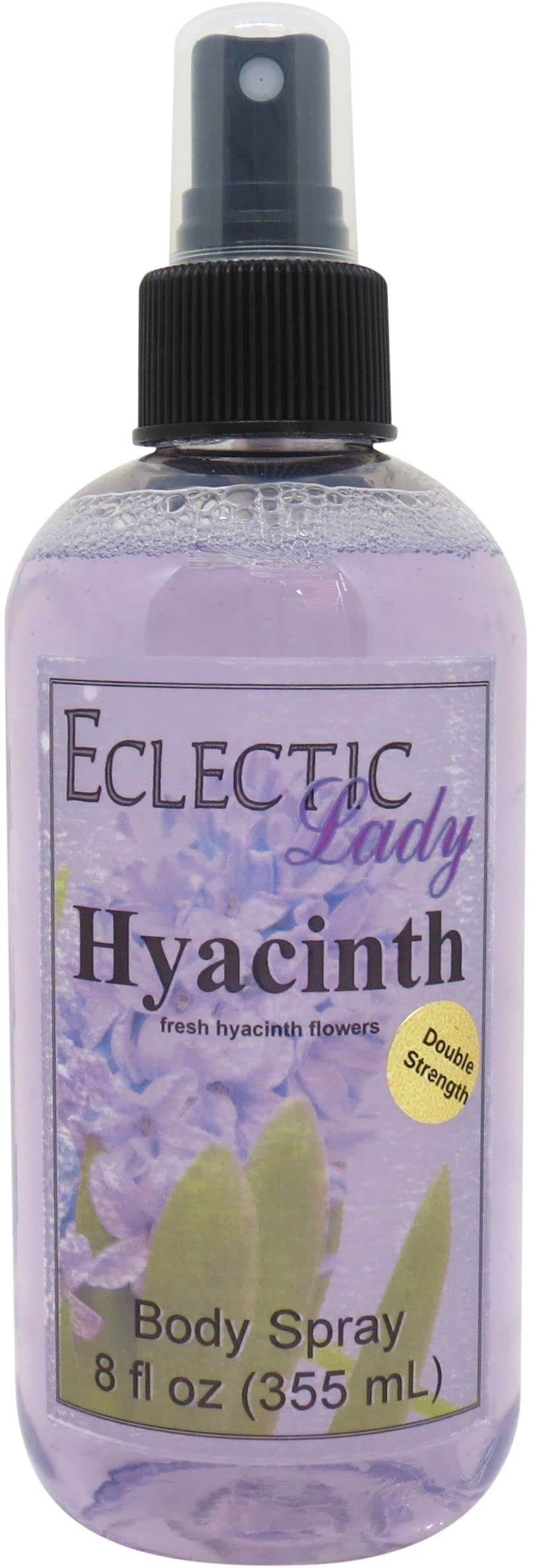 Eclectic Lady Hyacinth Body Spray, Double Strength, 8 ounces, Body Mist for Women with Clean, Light & Gentle Fragrance, Cologne with Soft, Subtle Aroma For Daily Use