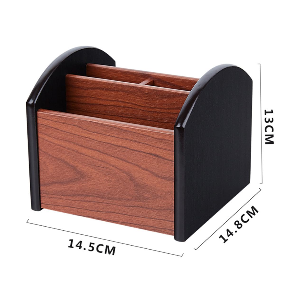 GALPADA Organizador de Almacenamiento de Madera para Escritorio Portalápices Multifuncional Compartimentos Caja Contenedor para Oficina Diseño Moderno Veta Natural Adecuado para