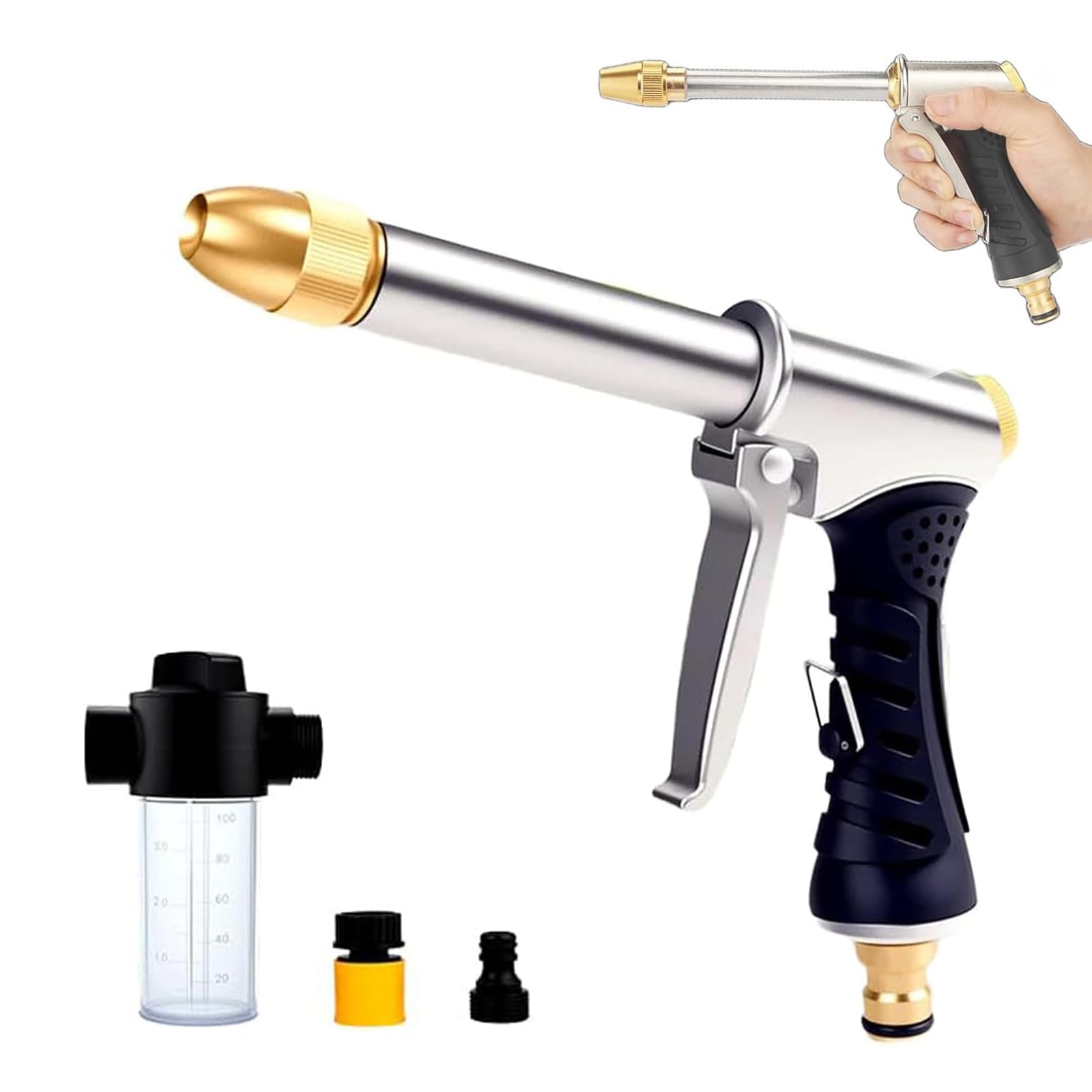 Pressure Washer,Water Blitz Pressure Washer, Power Washer Adjustable Nozzle Cleaning Sprayer, Garden Hose Sprayer Jet Nozzle Pressure Washers, Remove Moss, Deposits and Dirt, Washing Cars & Pets (B)