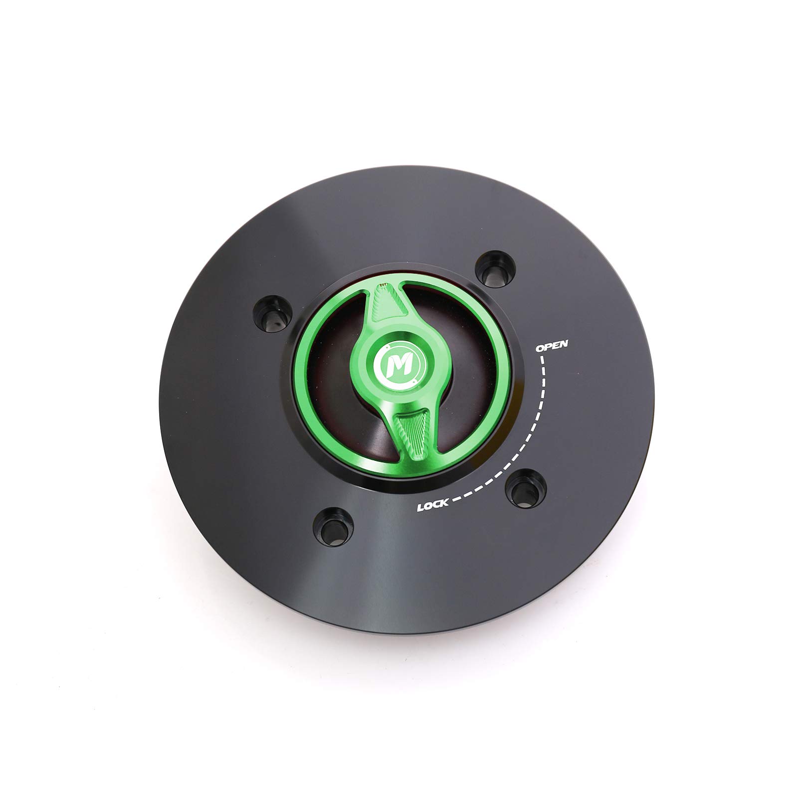 Green REVO CNC Quick Release Gas Fuel Cap For Kawasaki KLE300