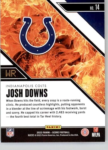 Miniatura 2 de 2023 Score Hot Rookies #14 Josh Downs Indianapolis Colts Official Panini NFL Football Trading Card (Stock Photo shown, Near Mint to Mint Condition)