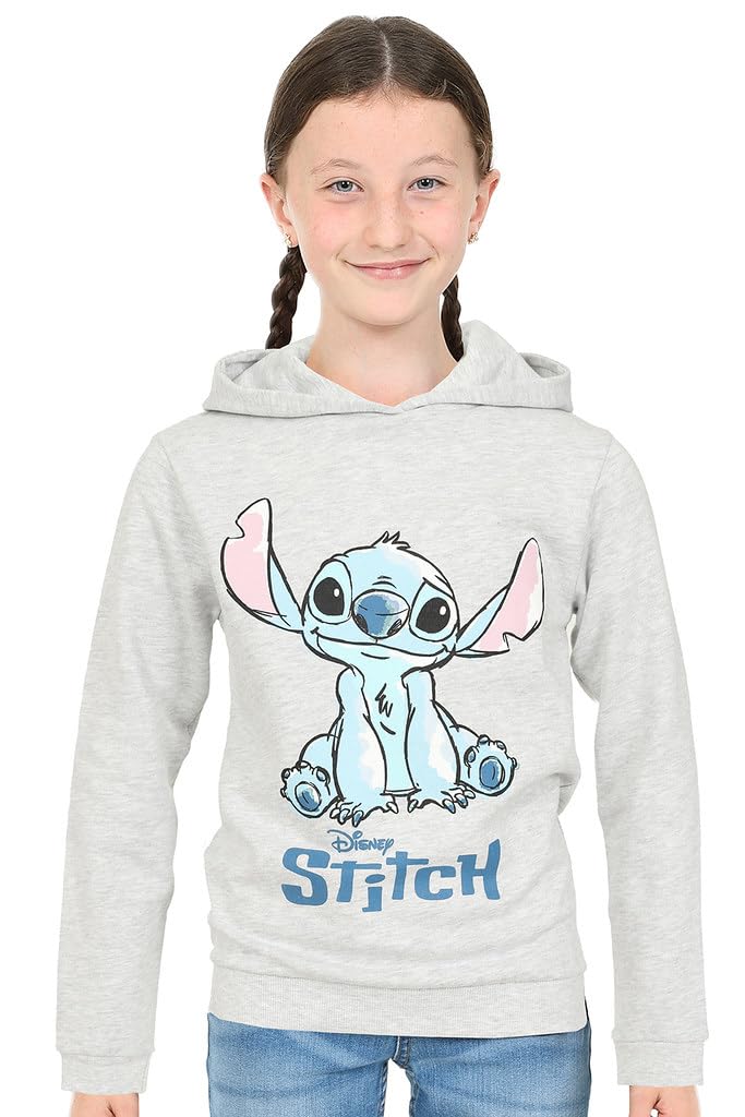 Disney Girls Lilo and Stitch Grey Cotton Hoodie (13-14 Years)