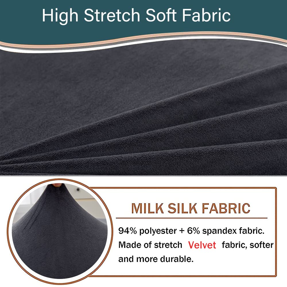 Stoelhoezen zonder armleuningen, Accentstoelhoes Stretch, Stoelhoezen zonder armleuningen, Stretch Meubelbeschermer, Stofdichte accessoires Stoel zonder armleuningen (lichtblauw, 4 stuks