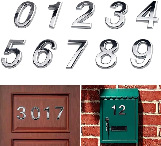 Graplan House Numbers 10 Pieces Mailbox Numbers 09 Selfadhesive Door