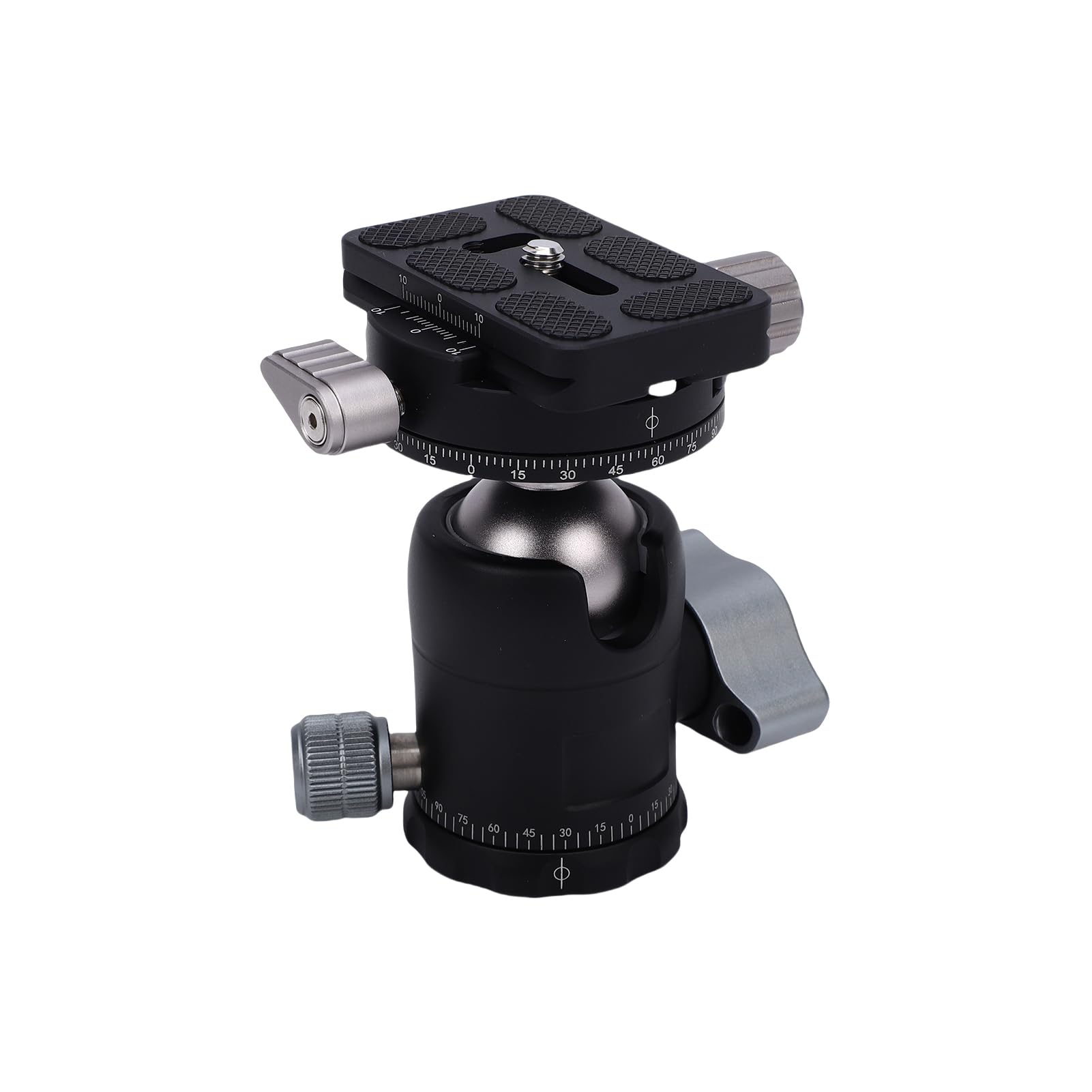 Generic Testa a Sfera Panoramica Rotante a 360° da 30 Mm, Testa Professionale per Treppiede in Metallo, con Piastra a Sgancio Rapido con capacità di Carico di 17,6 Libbre, Compatibile con