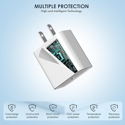 Miniatura 2 de iPhone 17/16 Charger Block,【3Pack】20W USB C Wall Charger Block Fast Charging Blocks Plug Bricks PD Type C Adapter for Apple iPhone Air/17 Pro Max/16