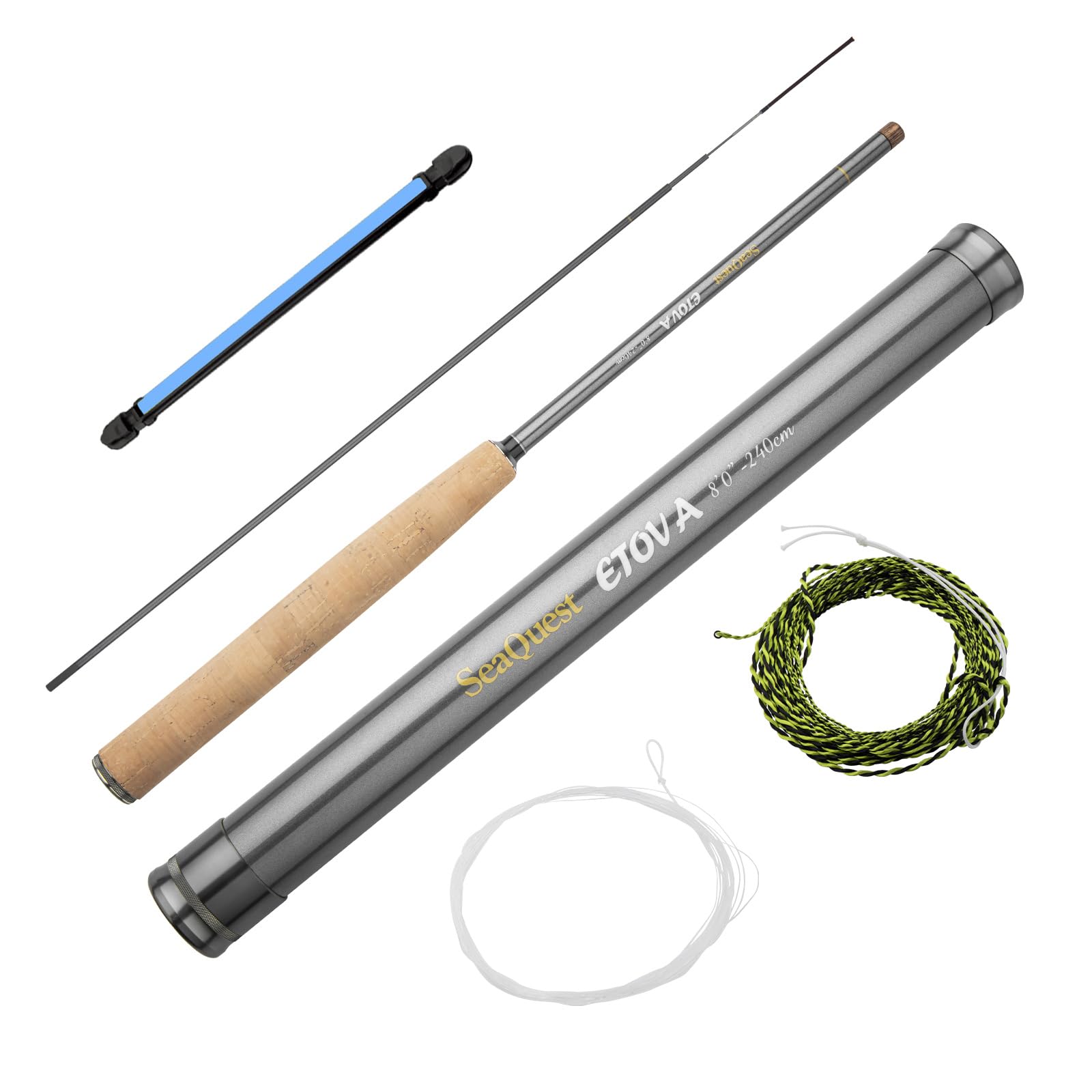 SeaQuest Silvery ETOVA 8FT 240CM Tenkara Rod tuwa ETOVA 8' qiangse