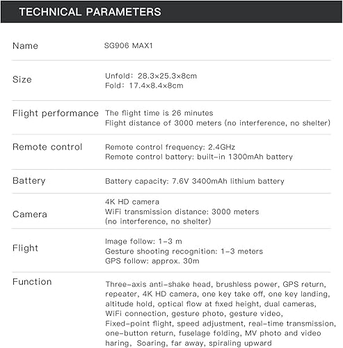 Miniatura 6 de Drone Camera Drone with 3 Axis Gimbal Professional 4K HD GPS WiFi FPV RC Quadcopter Remote One Key Take OffLanding (Color  MAX-1B Size  1) (Pro2 1b)
