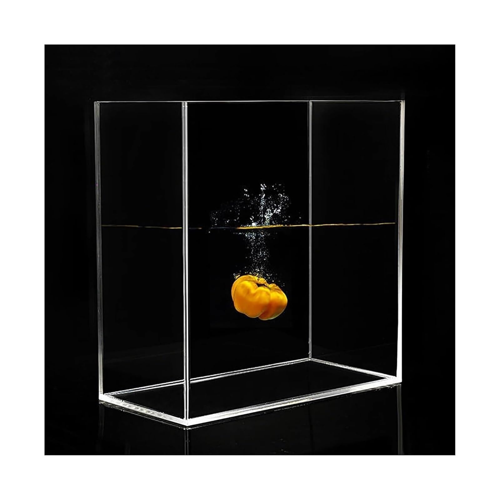 Depósito de agua para fotografía dinámica, Tamaños múltiples del claro acrílico tanque de agua gabinete exhibición for el almacenamiento la fotografía(25x25x25cm/9.84x9.84x9.84in)