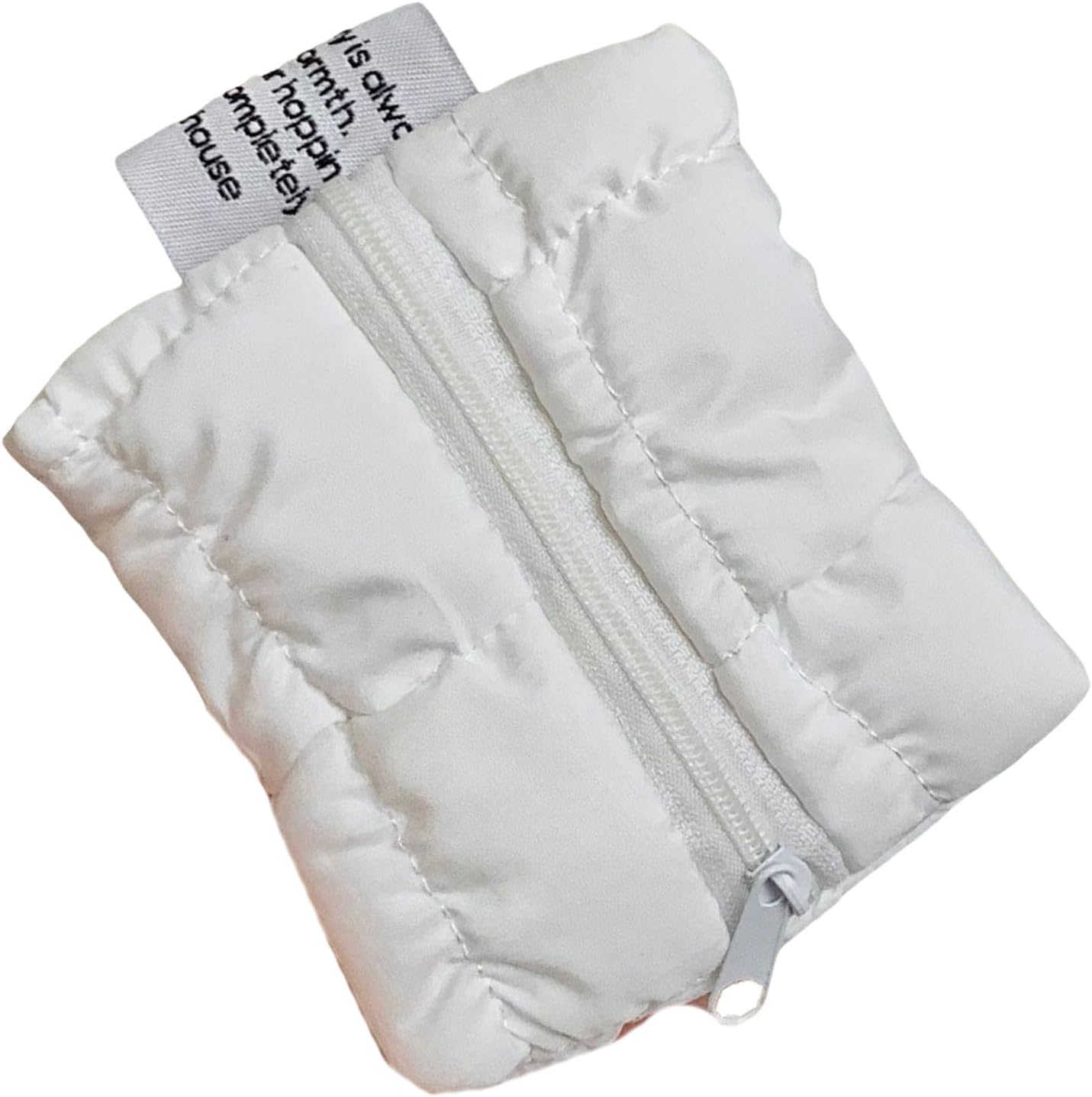 Portable Card Holder with Zippers Coin Purse Quilted Small Wallet Daily Essential Change Pocket for Everyday Use