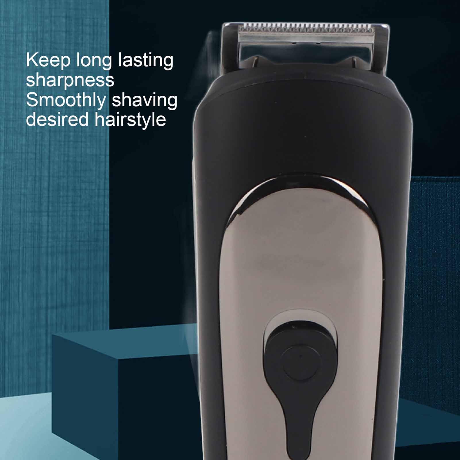 Cortapelos eléctrico profesional multifuncional para barba, peluquero corporal, cortador de pelo para nariz, juego para hombres y mujeres, cuchillas de acero inoxidable, 4 peines