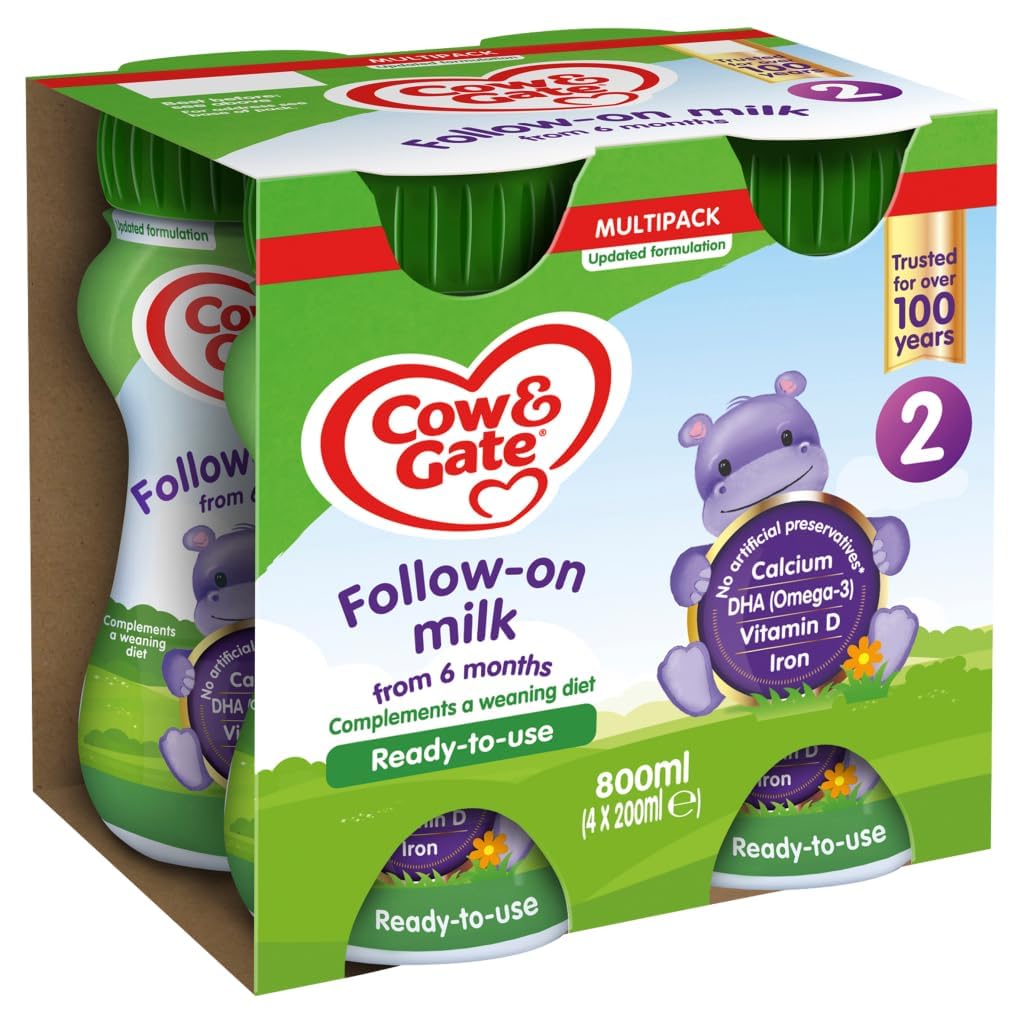 Cow & Gate2 Baby Milk Formula Multipack, 4 x 200ml