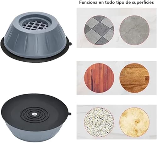 Miniatura 6 de Almohadillas antivibración para lavadora, 4 piezas de almohadillas de lavado y cancelación de ruido para lavadora y secadora, almohadillas para pies