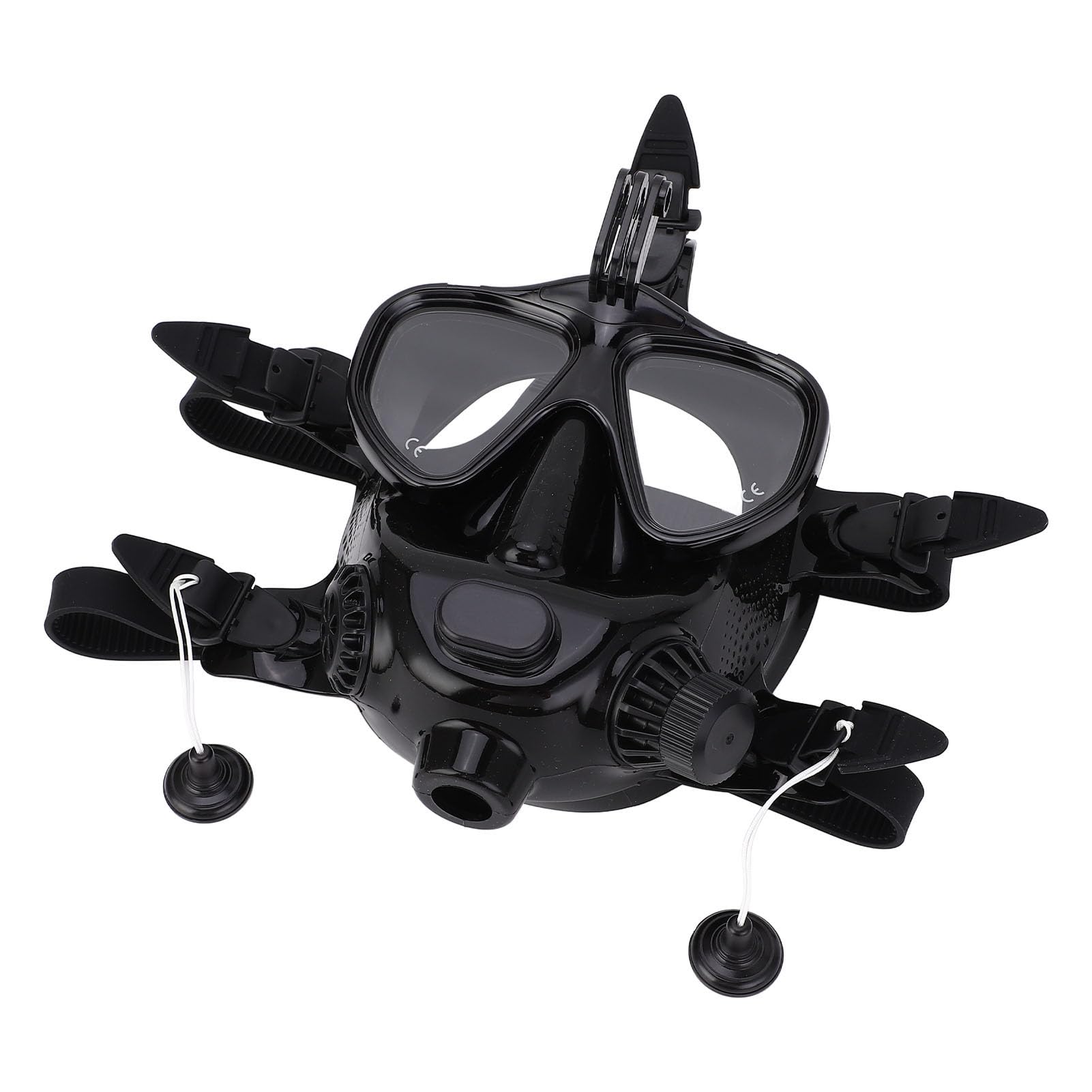 Gafas de Snorkel de Cara Completa Antivaho, Gafas de Buceo a Prueba de Fugas con Soporte para Cámara para Buceo, Vista Panorámica de 180° con Material de Silicona para