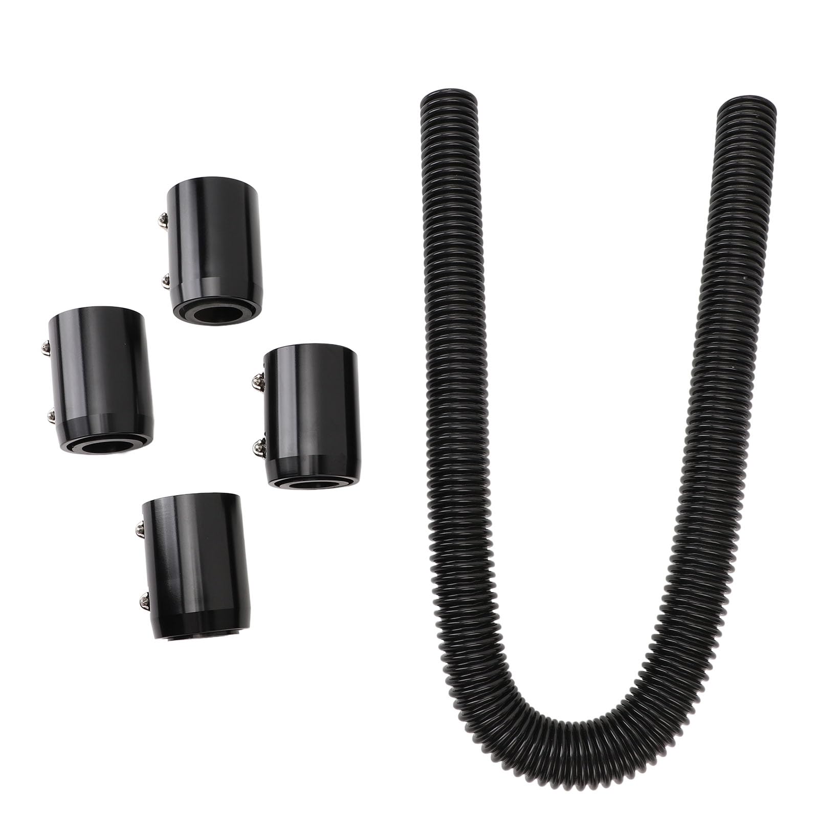 TOPINCN Tubo Flessibile per Radiatore in Acciaio Inossidabile, Collegamento a Tenuta Stagna per un Raffreddamento Efficiente 36 Pollici (BLACK)