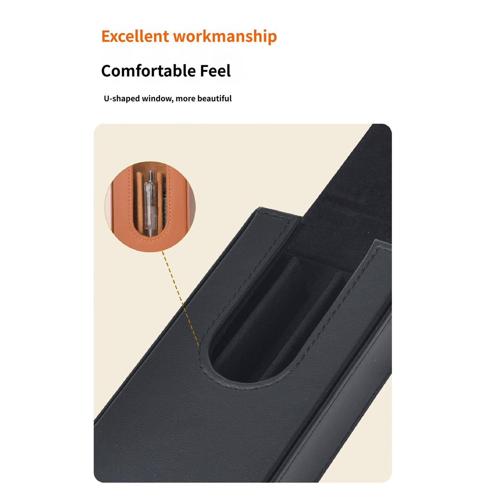 Astuccio portapenne in poliuretano con 3/6 scomparti con fodera interna morbida, per ufficio, scuola o viaggi, forniture scolastiche