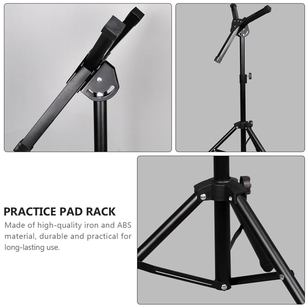 FONDOTIN Professional Drum Practice Pad Stand Snare Drum Holder Dumb Drum Rack for Heights