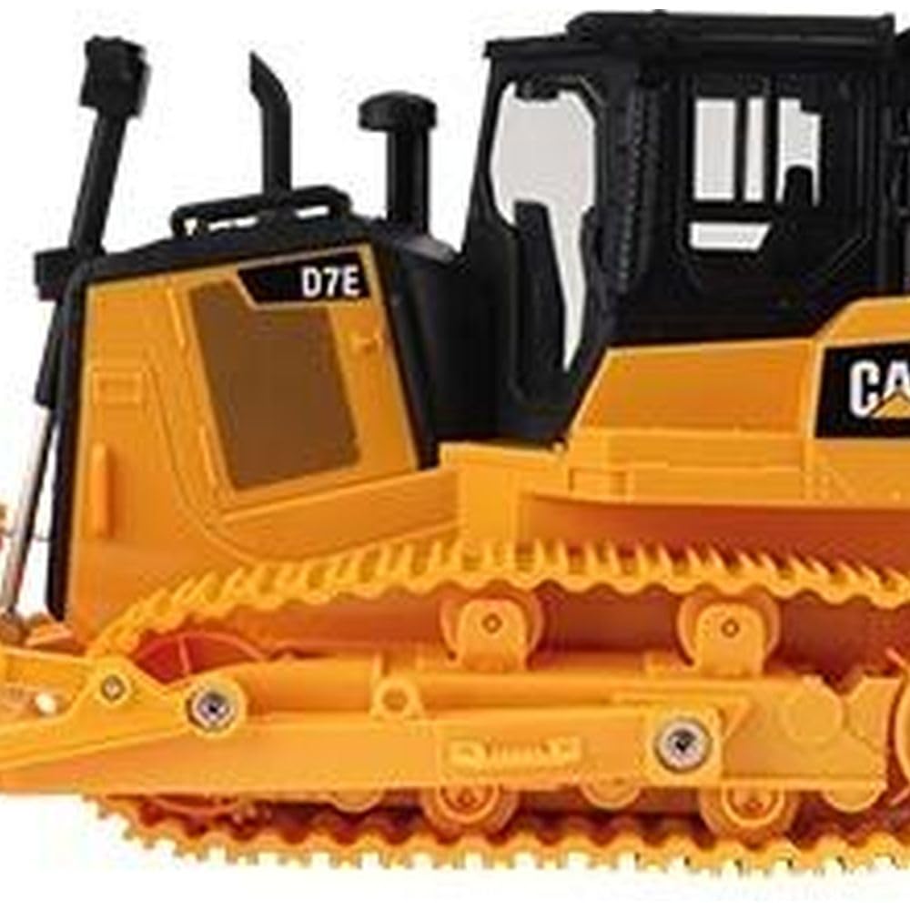 Carrera RC Cat D7E Bulldozer 1:24 | Ferngesteuerte Planierraupe 28,9 cm, 2,4 GHz Full Function | bewegliches Planierschild, 60 Min Fahrzeit | Cat Lizenz Baufahrzeug ab 8 Jahren