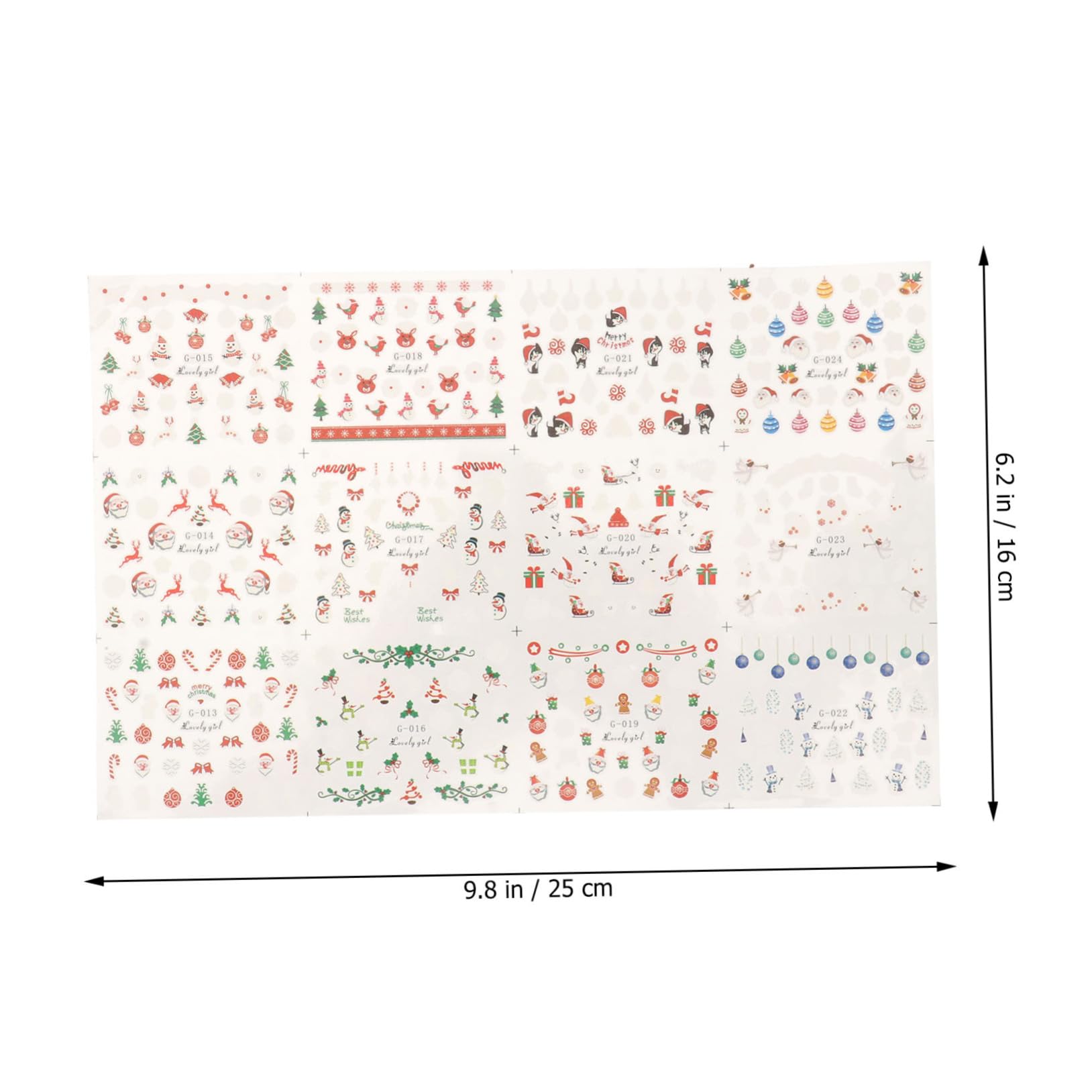 FRCOLOR 144 Fogli Adesivi Natalizi Decalcomanie Del Tatuaggio Di Natale Decorazione Delle Decalcomanie Per Di Capodanno Per Per Regali Di Natale Pvc