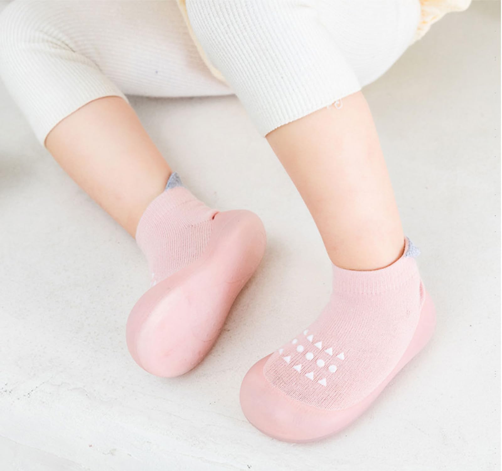 Aggroot Scarpe Calzino per Bambini Scarpe Primi Passi Antiscivolo Calzini Bambino Pantofole Bambino Unisex Scarpe Bambino con Cartone Animato
