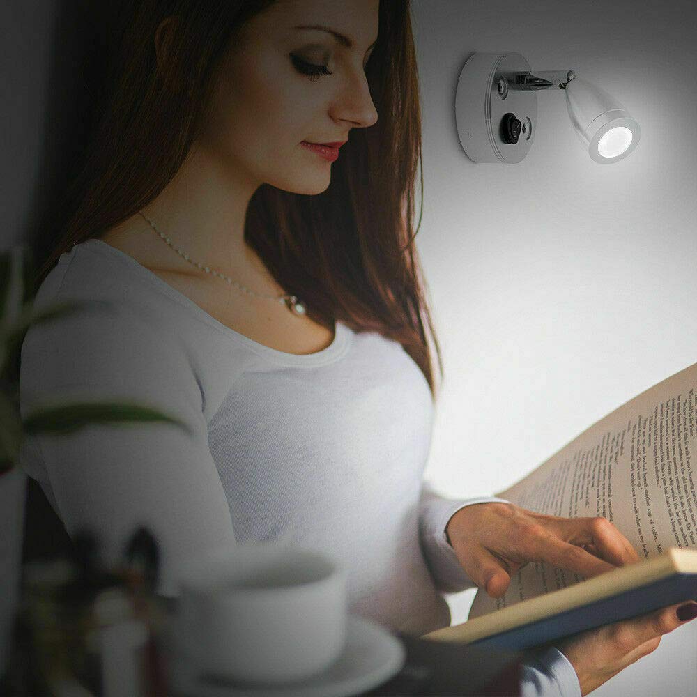 Luci di lettura spot a LED, luci interne 2PCS 12V con interruttore per camper Camper Caravan Van Boat, luce bianca