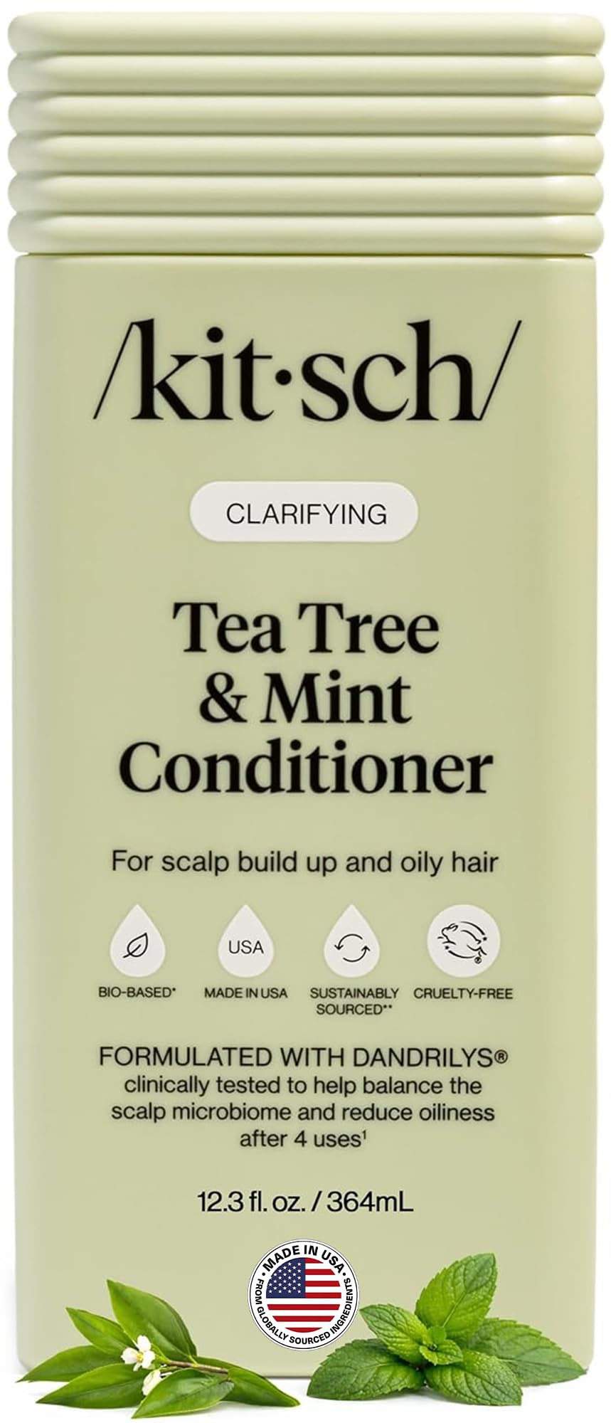 Kitsch Tea Tree & Mint Conditioner for Women & Men – Made in USA – 12.3 oz