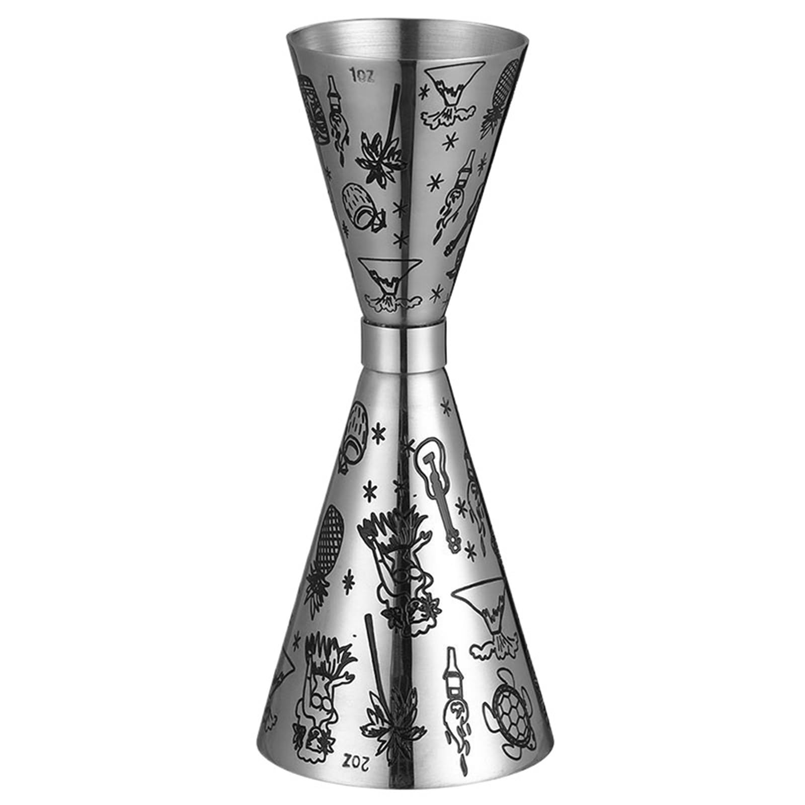 verre doseur cocktail La barre de gabarit Cocktail gabarits d'acier inoxydable mesure des outils accessoires(Color 1 1oz 2oz)