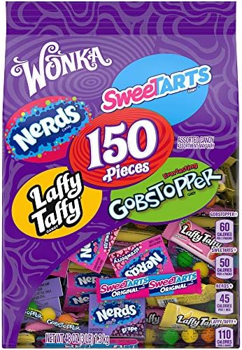 Sweetarts & Nerds & Laffy Taffy & Everlasting Gobstopper, Fun Size Candy Favorites, 48 oz