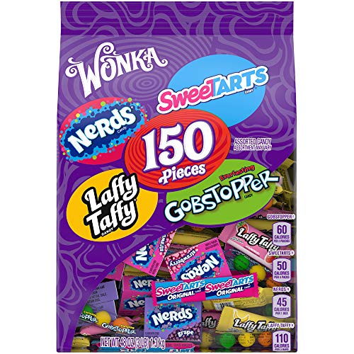 Sweetarts & Nerds & Laffy Taffy & Everlasting Gobstopper, Fun Size Candy Favorites, 48 oz