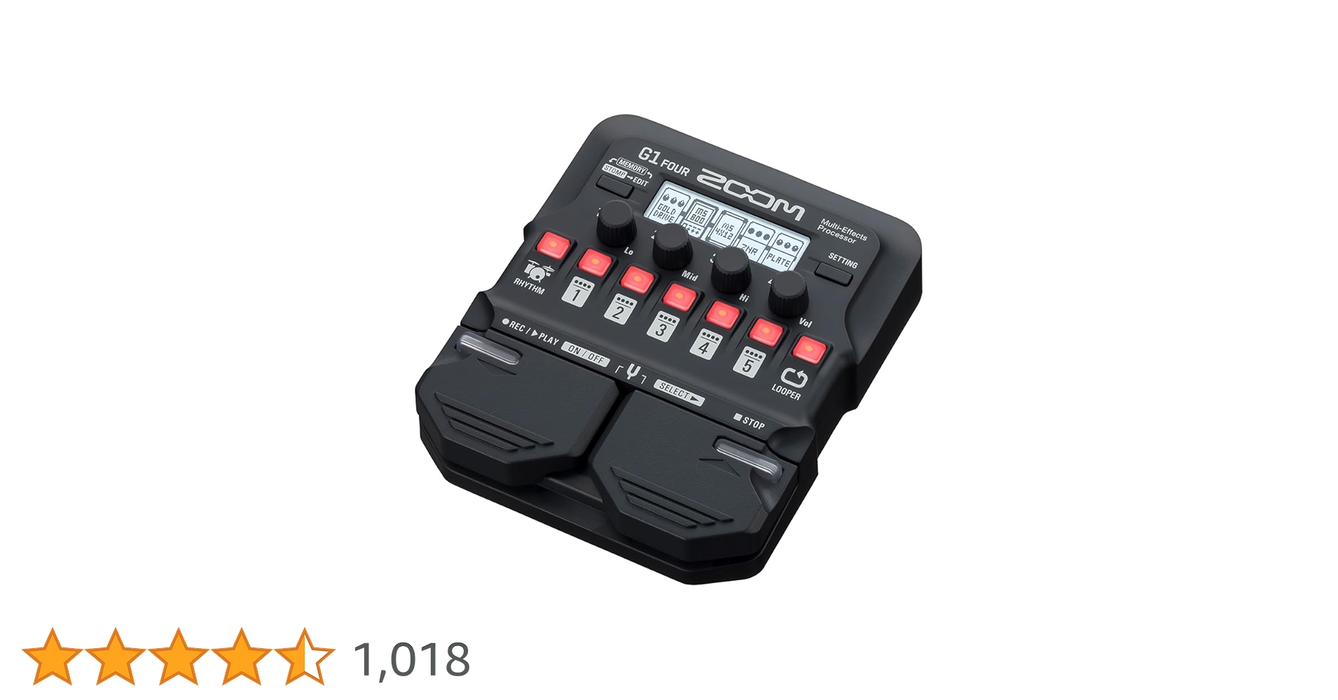 Amazon.co.jp: ZOOM ズーム G1 FOUR ギター用 マルチエフェクター 軽量
