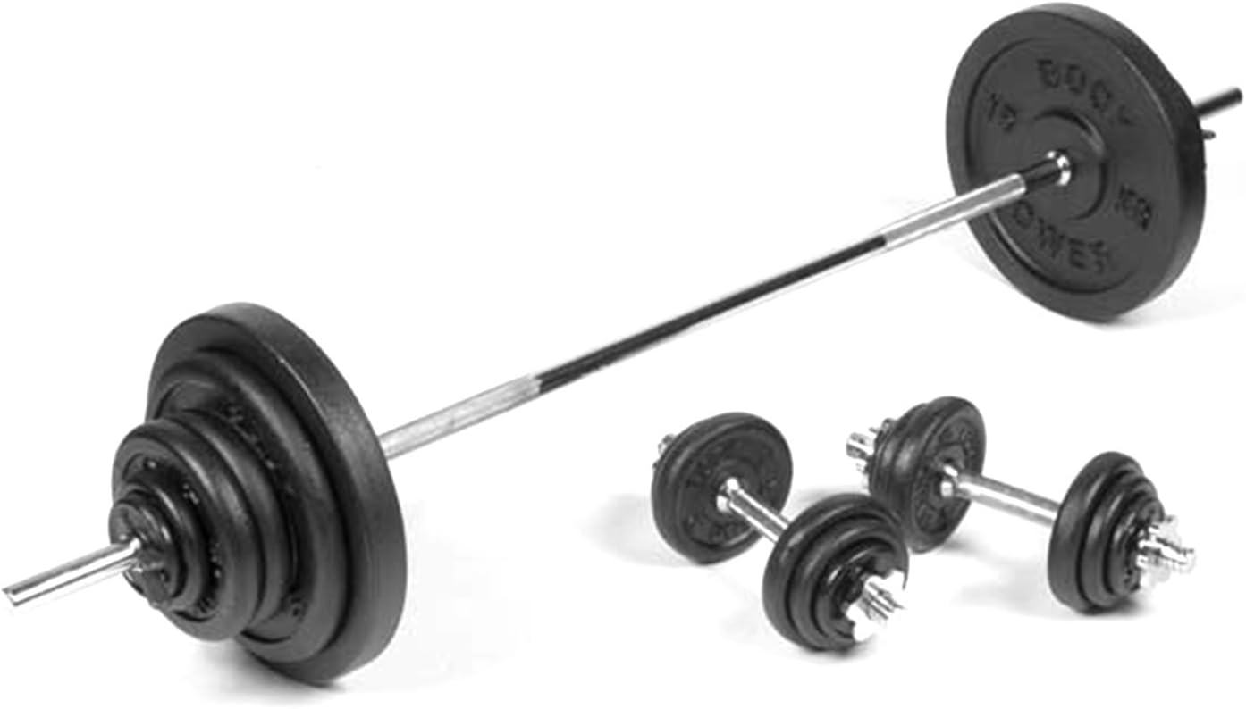 BODYPOWER 102Kg 7FT Combi Standard Weight Set Amazon.co.uk Sports