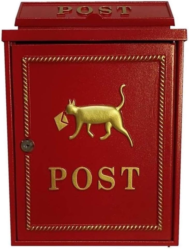 Mailboxes Wall-Mount Letterboxes Locking Wall Mounted Mailbox Residential Locking Secure Letter Mail Box Wall-Mount Mailboxes (Color : B) (C)