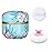 Qopoto Body Powder Puff and Container for Dusting Powder, Women Powder Puff and Powder Case for Bath and Travel (Peony)