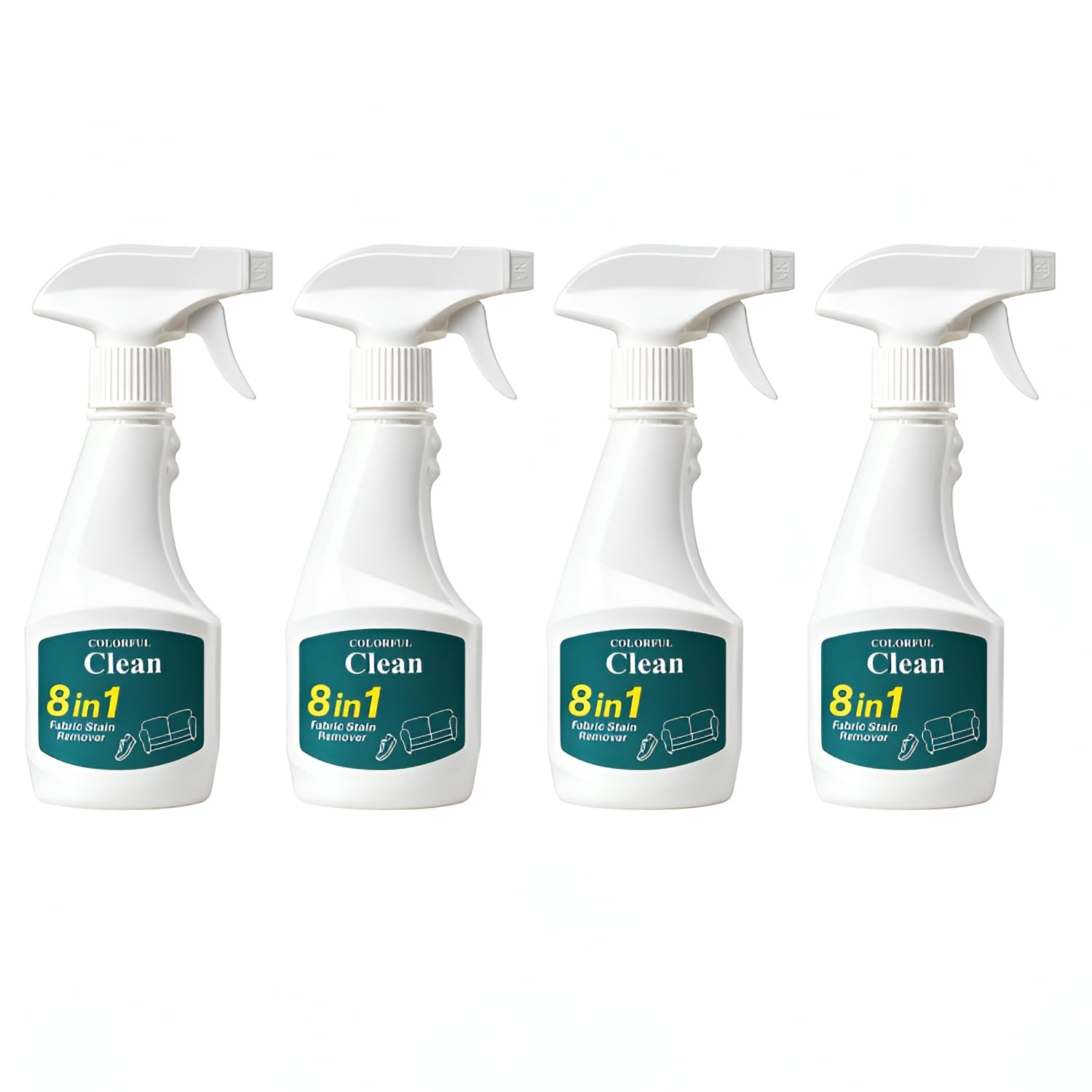 8-in-1 Fabric Stain Remover Spray | Powerful Laundry for Clothes, Carpets, Upholstery Remove Tough Stains like Grease, Wine, Coffee, Ink, Grass Safe Colours & Most Fabrics, 200ml (Pack of 4)-image-8