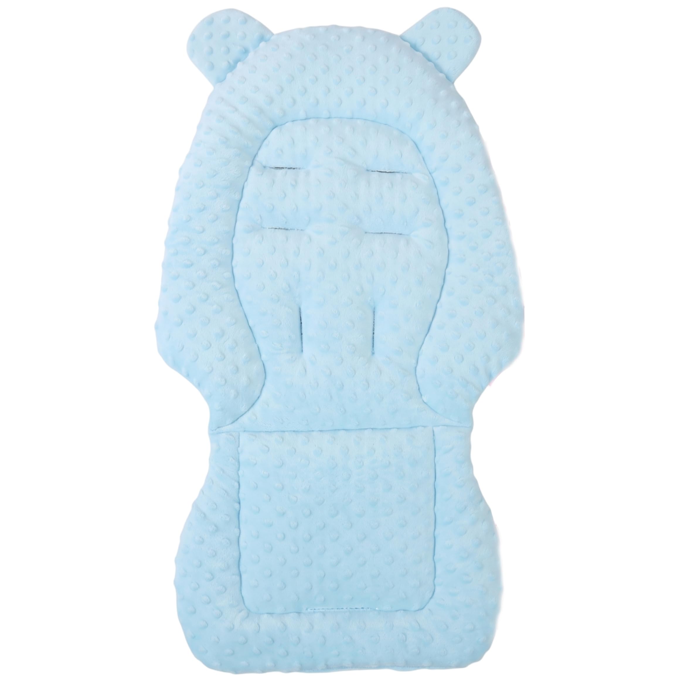 Stroller Cushion Reversible Double Sided, Seat Liner Infant Insert for Strollers and High Chairs, 16x31.5in Blue Stroller Cushion, Reversible Seat Liner, Infant Insert, Double Sided Pram Li