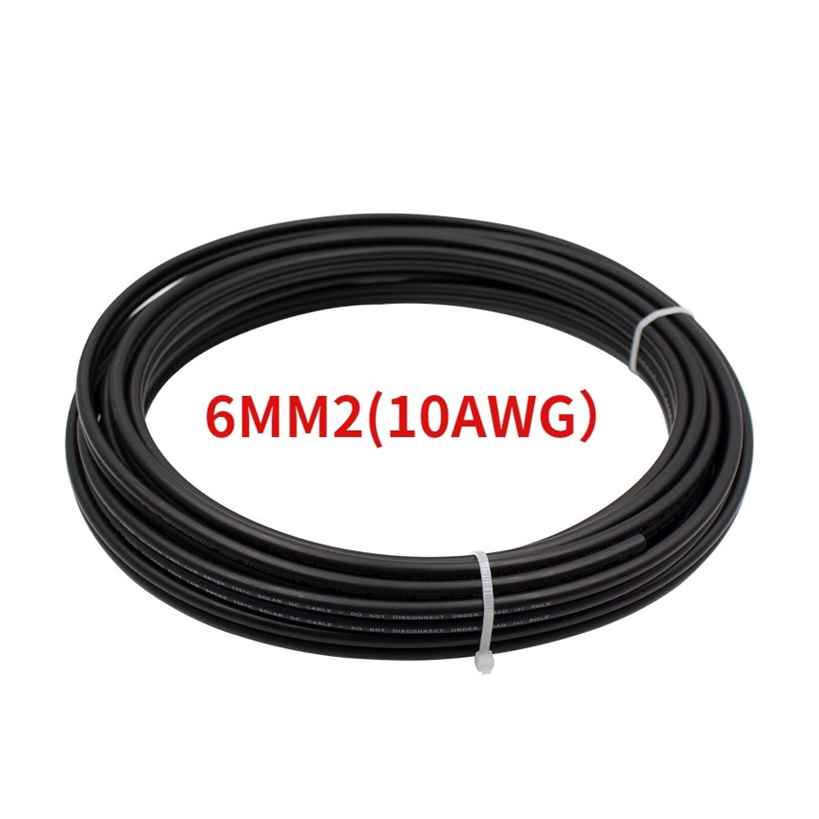 10 Meter 2 Pins Doppelader 2x4/2x6MM2 Solarkabel Schwarzer PV-Draht Kupferleiter XLPE-Mantel Photovoltaik-Panel-Anschluss (Color : 6MM2 10AWG)