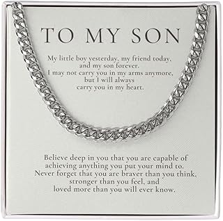 Son Necklace From Mom, Son Gifts From Mom and Dad, Mother and Son Necklace, Birthday Gift For My Son Graduation Christmas Gifts For Son
