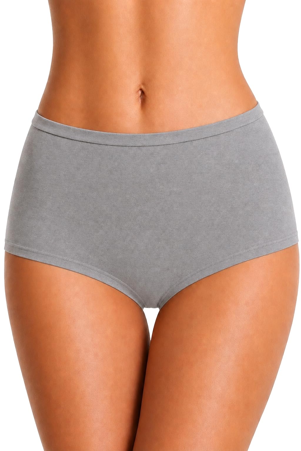 Womens High Coverage Super Soft Elastane Stretch Mid Waist Boy Shorts Panties-image-22